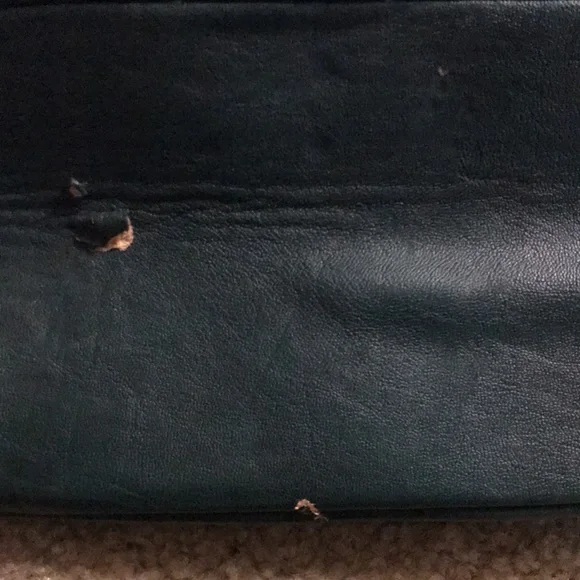 SEGUE PRE-OWNED LARGE BAG GREEN WITH GEMS VEGAN LEATHER TASSELS - Picture 3 of 7